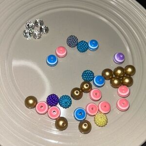 Golden Glow & Candy Beaded Set – 24 pcs